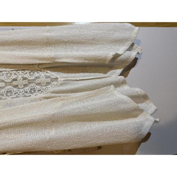 Maurices Ivory Lace Back Sleeveless Open Front Vest L/XL - Picture 4 of 8